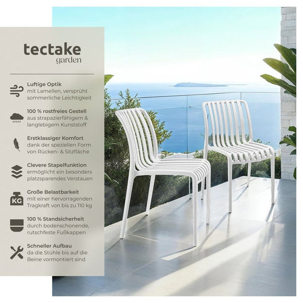 Gartenstühle Alcudia creme 2er Set
