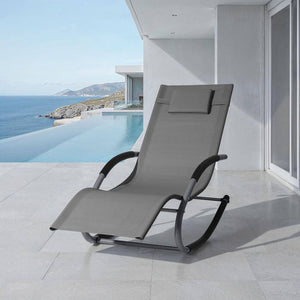 Gartenliege Taya grau 2er Set