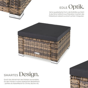 Rattan Sitzhocker Bitonto natur