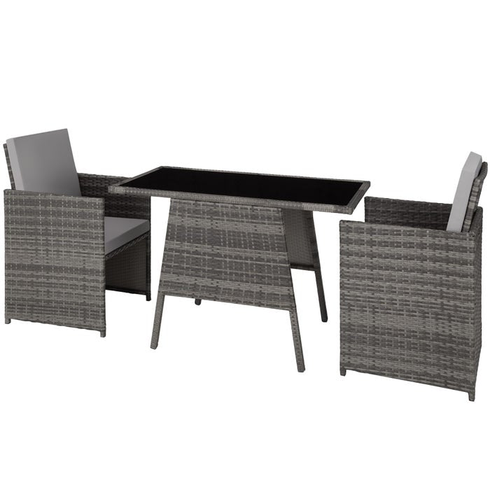 Rattan Sitzgruppe Lausanne grau