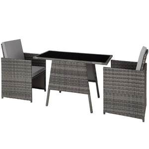 Rattan Sitzgruppe Lausanne grau