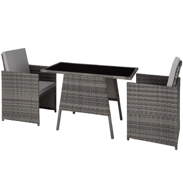 Rattan Sitzgruppe Lausanne grau