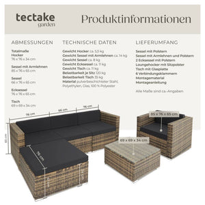 Rattan Lounge Milano natur