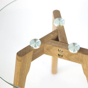 Beistelltisch Couchtisch Glas Rund 2 er Set Wohnzimmertisch