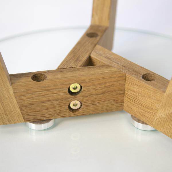Beistelltisch Couchtisch Glas Rund 2 er Set Wohnzimmertisch