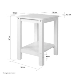Beistelltisch Nachttisch Holz weiss