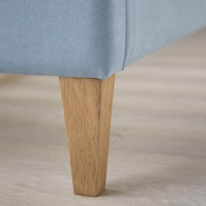 Polsterbett Doppelbett Stoffbett Bettgestell 140 x 200 blau