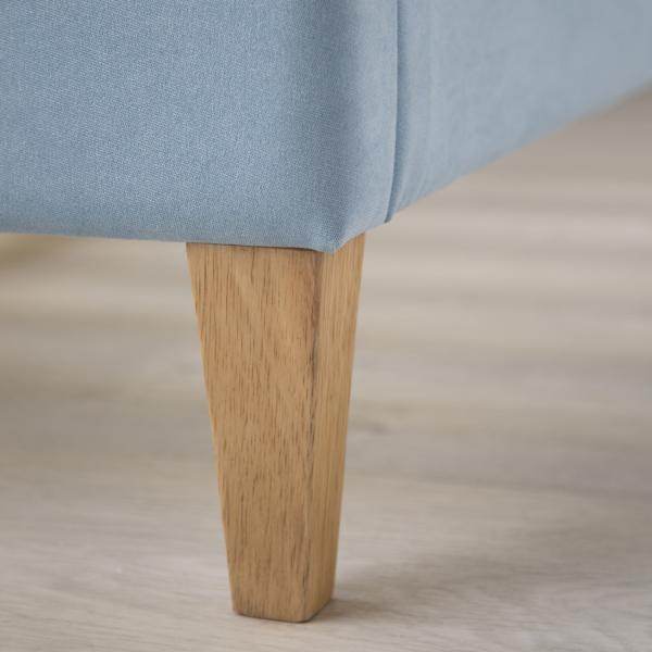 Polsterbett Doppelbett Stoffbett Bettgestell 140 x 200 blau