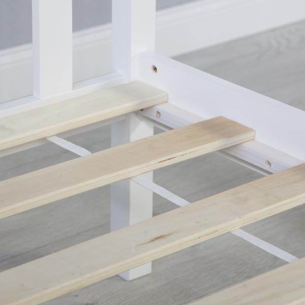 Jugendbett Einzelbett Bettgestell 90x200 weiss Tagesbett Holzbett