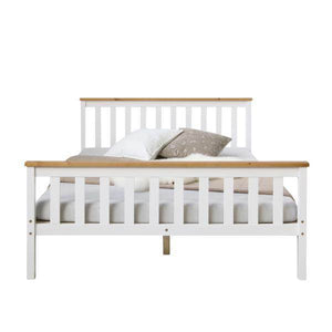 Futonbett 140x200 weiss Holzbett Doppelbett