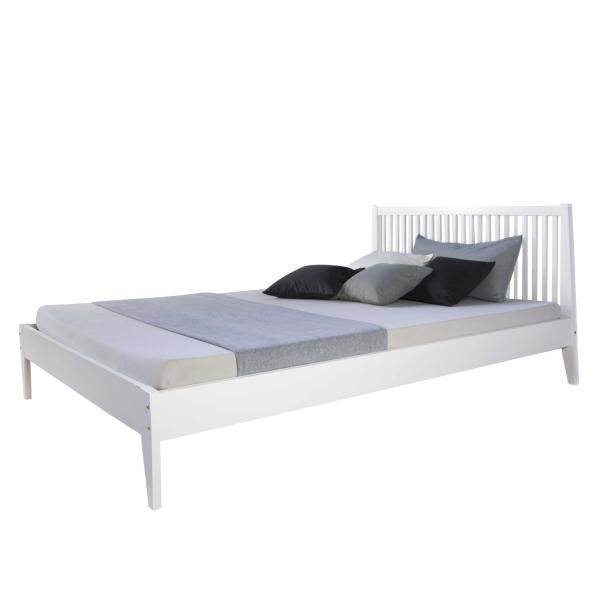 Doppelbett Holzbett Futonbett 140x200 weiss Kiefer Bett Massivholz