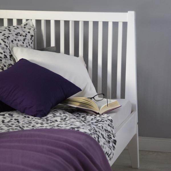 Doppelbett Holzbett Futonbett 140x200 weiss Kiefer Bett Massivholz