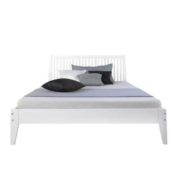 Doppelbett Holzbett Futonbett 140x200 weiss Kiefer Bett Massivholz