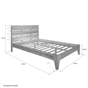 Doppelbett Holzbett Bettgestell Futonbett 140x200 natur Kiefer