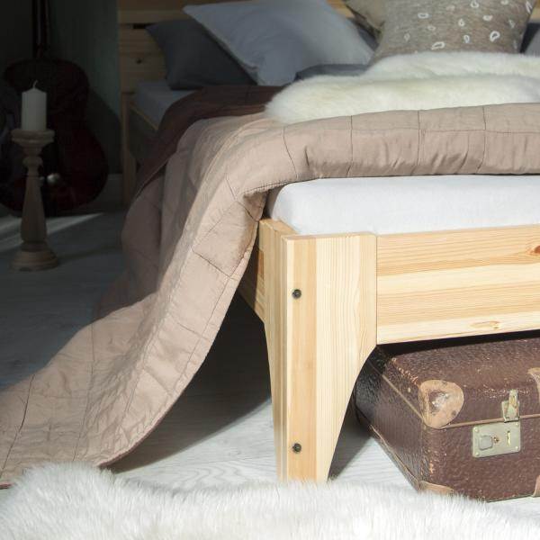 Doppelbett Holzbett Bettgestell Futonbett 140x200 natur Kiefer