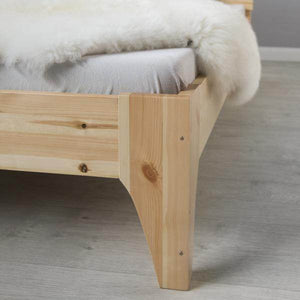 Doppelbett Holzbett Bettgestell Futonbett 140x200 natur Kiefer