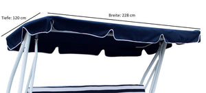 Dachplane für Hollywoodschauk MIAMI 232x120cm, dunkelblau