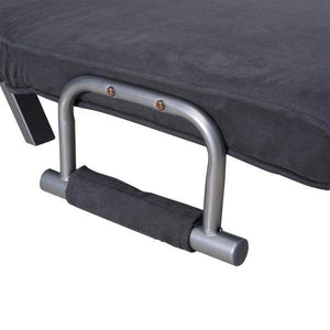 Schlafsofa mit Armlehne 3-in-1 Schlafsessel Gästebett Klappbett Chaiselongue Grau