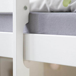 Hochbett Kinderbett 90x200 weiss Schreibtisch Spielbett