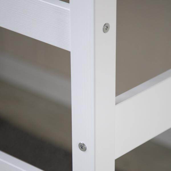 Hochbett Kinderbett 90x200 weiss Schreibtisch Spielbett