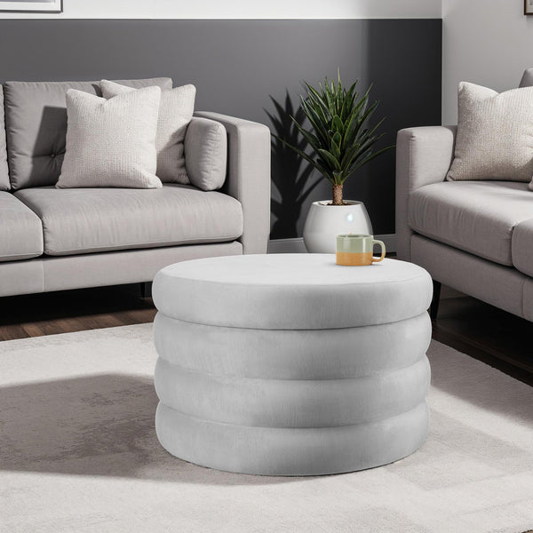Sitzhocker mit Stauraum Altu XL Samtoptik grau