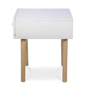 Nachttisch Beistelltisch Nachtschrank Holz Kiefer weiss Schublade