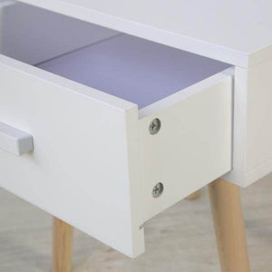 Nachttisch Beistelltisch Nachtschrank Holz Kiefer weiss Schublade