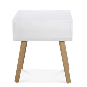 Nachttisch Beistelltisch Nachtschrank Holz Kiefer weiss Schublade
