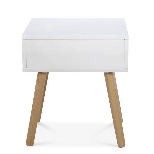 Nachttisch Beistelltisch Nachtschrank Holz Kiefer weiss Schublade
