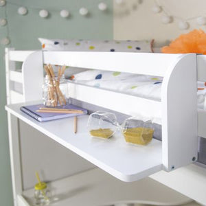 Einhängeregal Hängeregal Regal für Hochbett Kinder Weiss Holz 1 Ablage