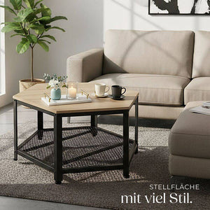 Couchtisch Norwich Industrial Holz hell, Eiche Sonoma