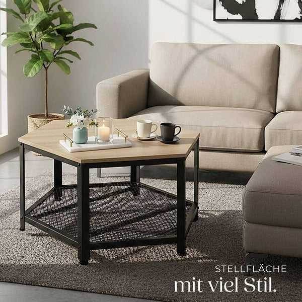 Couchtisch Norwich Industrial Holz hell, Eiche Sonoma
