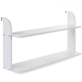 Einhängeregal Hängeregal Regal für Hochbett Kinder Weiss Holz 2 Ablagen