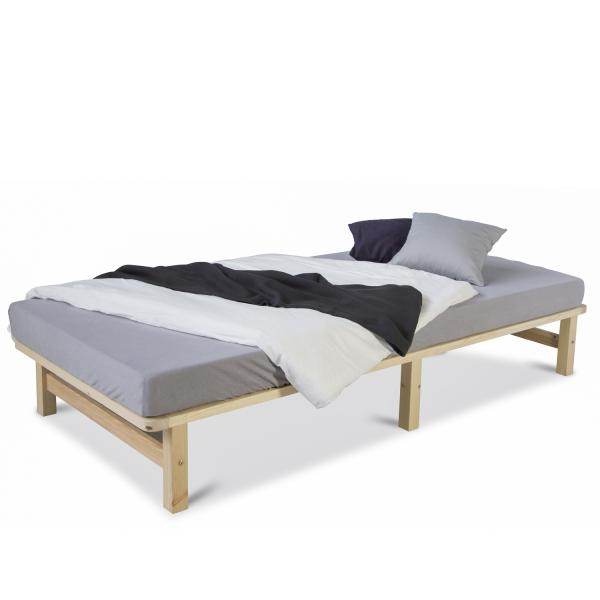 Palettenbett 90x200 cm Massivholzbett Palettenmöbel Bett Holzbett Futonbett