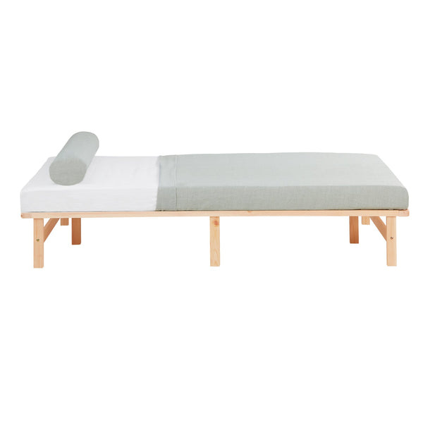 Palettenbett 140x200 cm Natur | Doppelbett | mit Lattenrost | Holz | Kind Jugend Gast