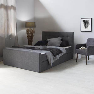 Polsterbett Mit Bettkasten 140x200 Doppelbett 4 Schubladen Lattenrost Anthrazit