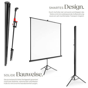 Beamer Leinwand Stativ 152 x 152 cm