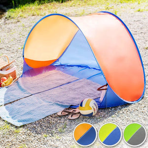 Pop-up beach shelter Jasmine blue/yellow