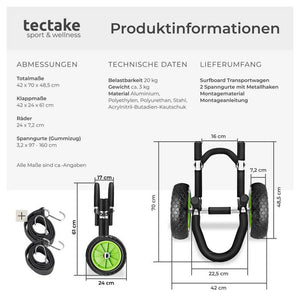 Surfboard Transportwagen WaveWheel einzel