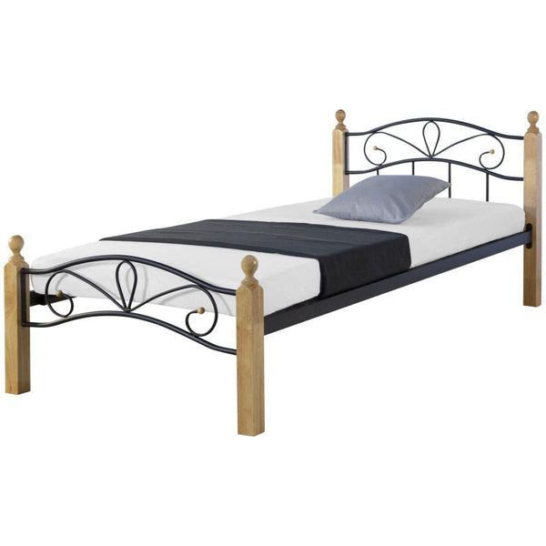 Metallbett mit Matratze Lattenrost 90x200 cm