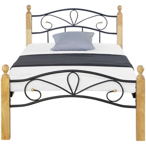 Metallbett mit Matratze Lattenrost 90x200 cm