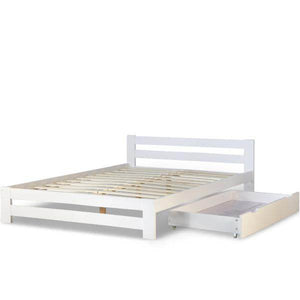 Doppelbett Holzbett 140x200 Weiss Kiefer Mit Bettkasten Bettgestell