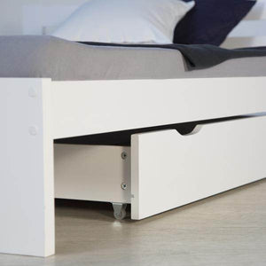 Doppelbett Holzbett 140x200 Weiss Kiefer Mit Bettkasten Bettgestell