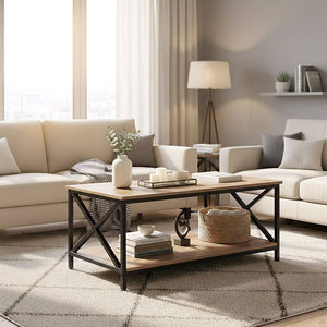 Couchtisch Pittsburgh Industrial Holz hell, Eiche Sonoma