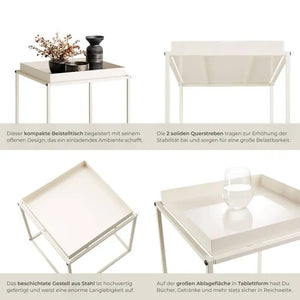 Beistelltisch Cambridge Stahl creme