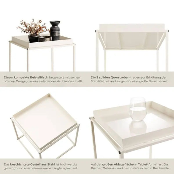 Beistelltisch Cambridge Stahl creme