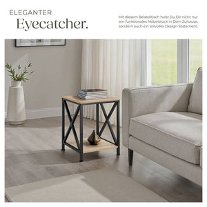 Beistelltisch Carlton 40,5x40,5x52,5cm Industrial hellbraun