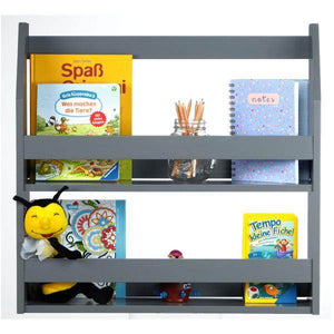 Regal Wandregal Hängeregal Bücherregal Holzregal Holz Grau