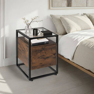 Nachttisch Dudley 40x43x60,5cm Industrial dunkelbraun