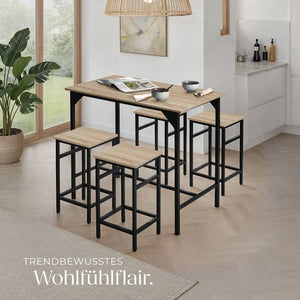 Bartisch-Set Edinburgh Industrial Holz hell, Eiche Sonoma